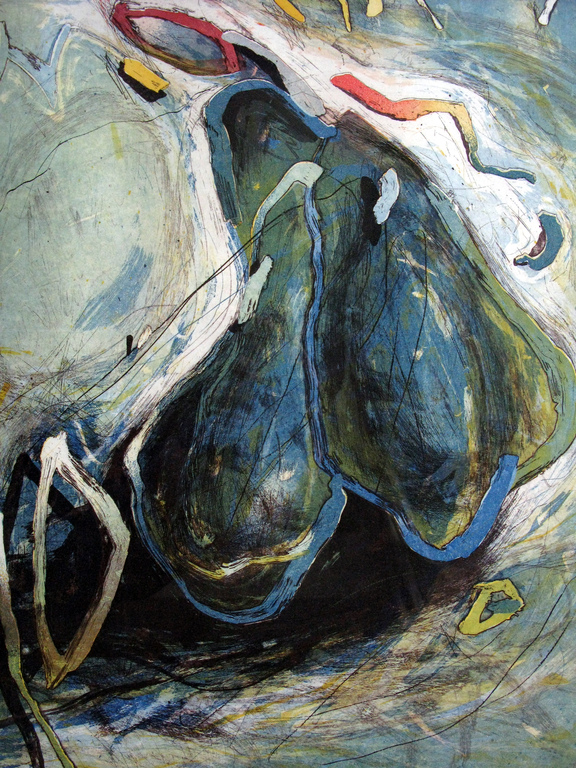 HANS VREDEGOOR - abstracte ets uit 1986  GESIGNEERD en mooi INGELIJST kopen? Bied vanaf 80!