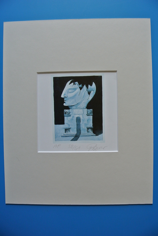 H.C. Pfitzner.-Monument- Originele grafiek, Handgesigneerd. Oplage 51. kopen? Bied vanaf 12!