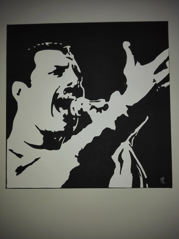 Freddie Mercury,Origineel op linnen kopen? Bied vanaf 50!