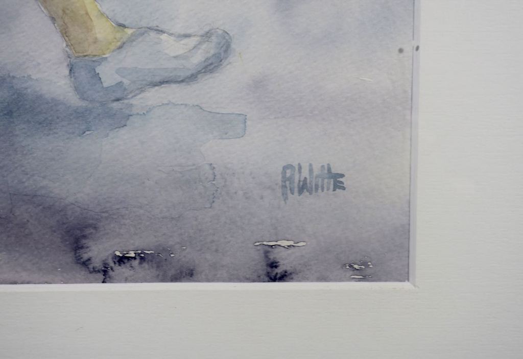 Anneke Witte: Aquarel, Hardloper - Ingelijst kopen? Bied vanaf 1!