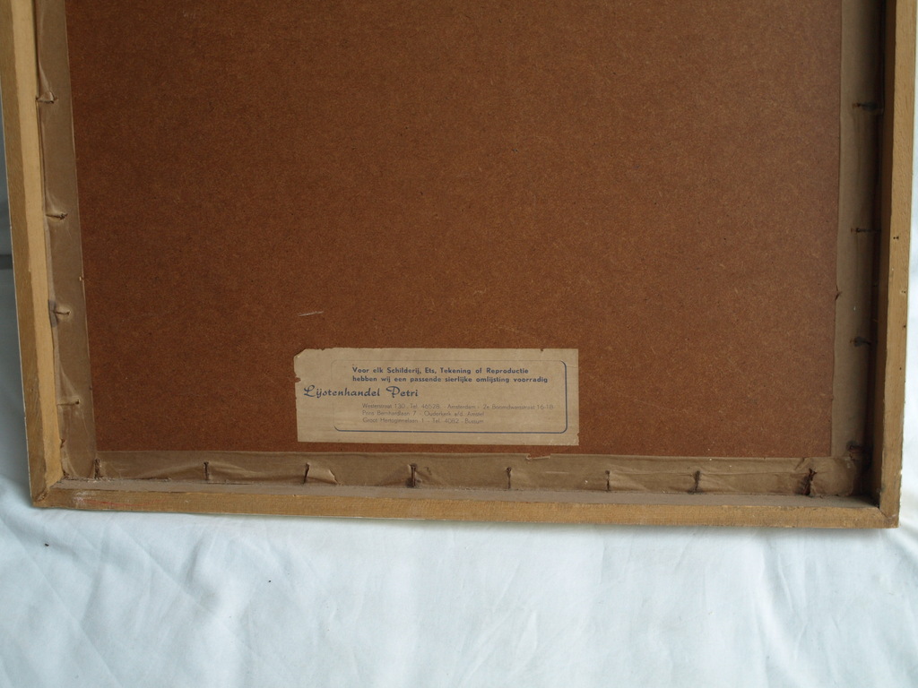 Onbekend : Gouache,  Haan - gesigneerd & ingelijst – ca 1950 kopen? Bied vanaf 65!