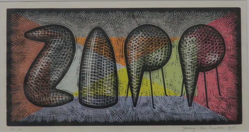 Jacomijn den Engelsen: Houtsnede, Zapp - Ingelijst kopen? Bied vanaf 20!