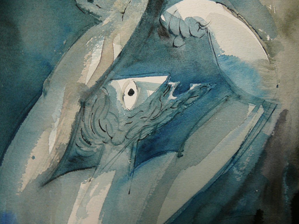 Cornelis van Lent: 'Wanhoop' -aquarel circa 1970- kopen? Bied vanaf 69!