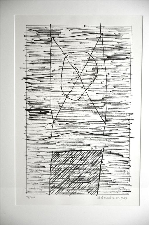 Jan Schoonhoven: Zeefdruk. Abstracte compositie kopen? Bied vanaf 250!