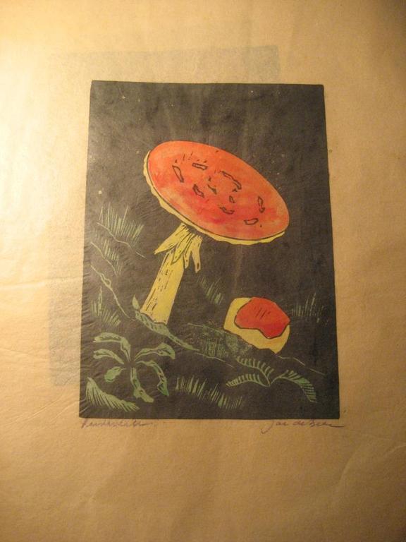  Jac de Beer houtsnede paddestoel kopen? Bied vanaf 1!