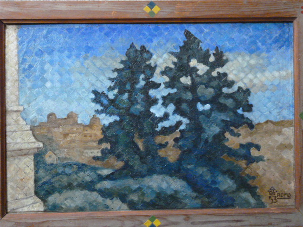 A.J. Grootens - olieverf - Roma verkocht voor € 80!