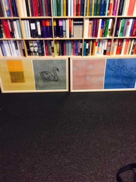 Hans Könings - houtdruk op doek - 2-luik Gemini  kopen? Bied vanaf 50!