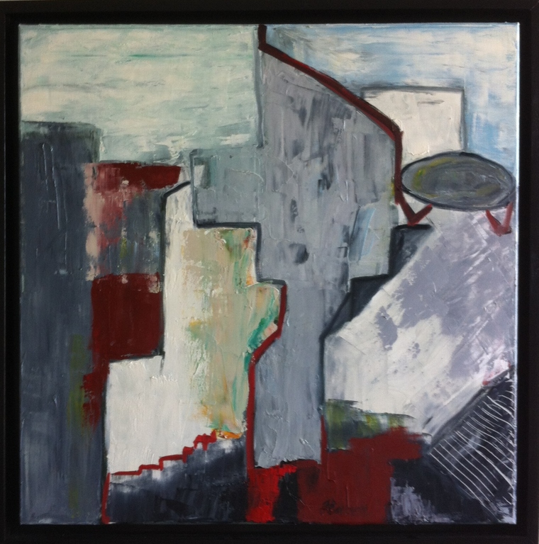 John Foppen- Up Town- Olieverf op Canvas- Gesigneerd. verkocht voor € 195!