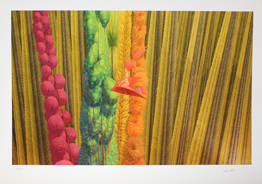 WOLFGANG HUTTER. Prachtige Glicee van zijn sprookjesachtige werk. 2014 kopen? Bied vanaf 89!