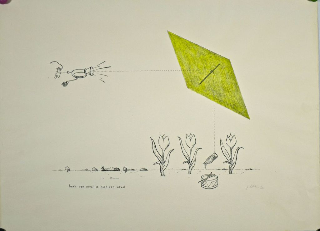 Pieter Holstein: Litho. Hoek van inval is hoe van uitval kopen? Bied vanaf 70!