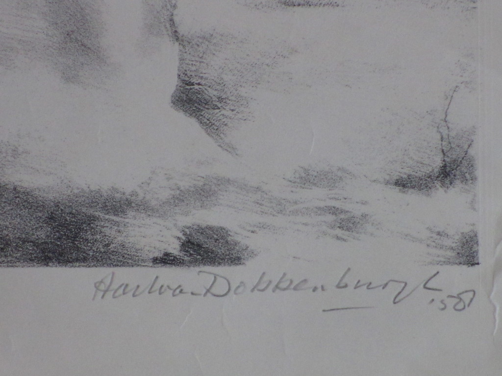 Aart van Dobbenburgh, Sneeuwpop, Litho 1958 kopen? Bied vanaf 1!