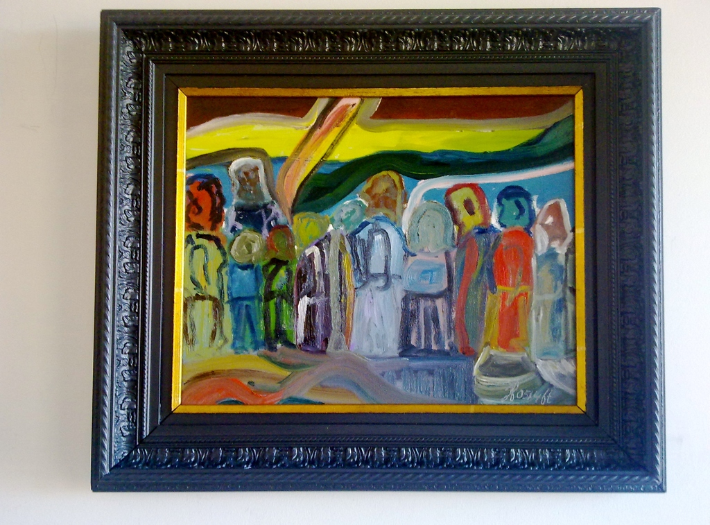 "Mister Speaker" Olieverf op doek- zeer kleurrijk recent werk van john foppen. verkocht voor € 125!