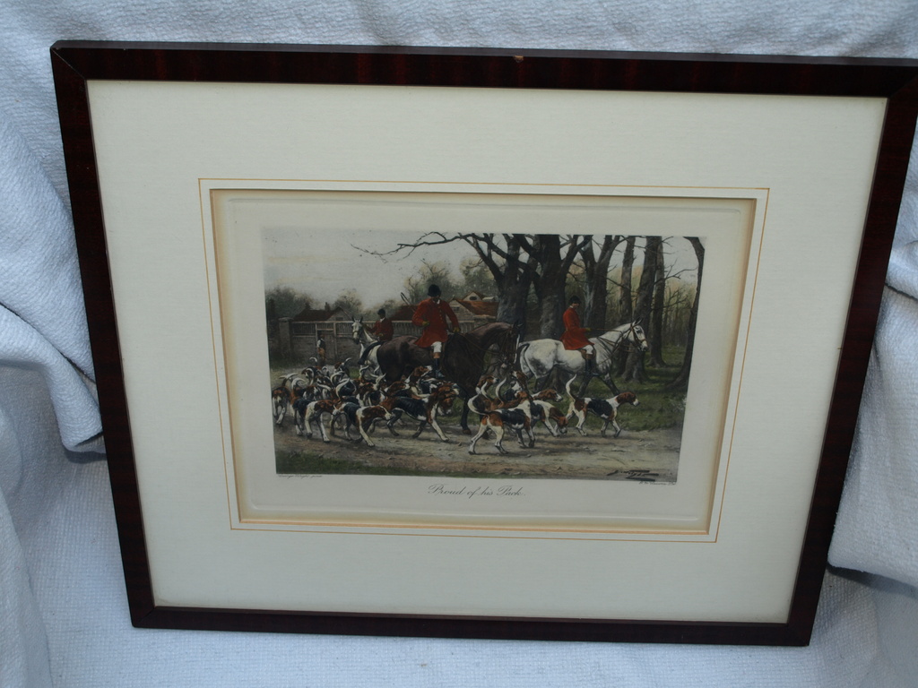 GEORGE WRIGHT (1860-1942) - Litho – Proud of his Pack – Ingelijst kopen? Bied vanaf 1!