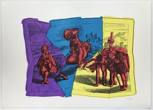 Jiri Kolar - Jirí Kolár - Cavalerie royale - gesigneerde lithografie - oplage 75 - 1986 kopen? Bied vanaf 95!