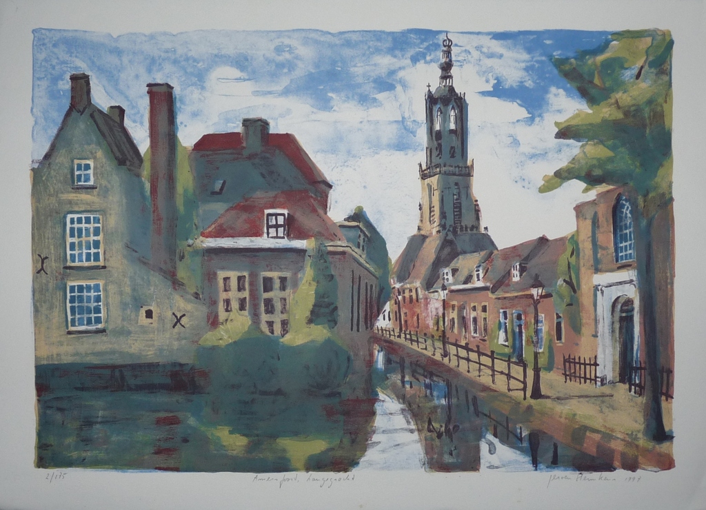 Jeroen Hermkens: Kleurenlitho, Amersfoort Langegracht kopen? Bied vanaf 135!