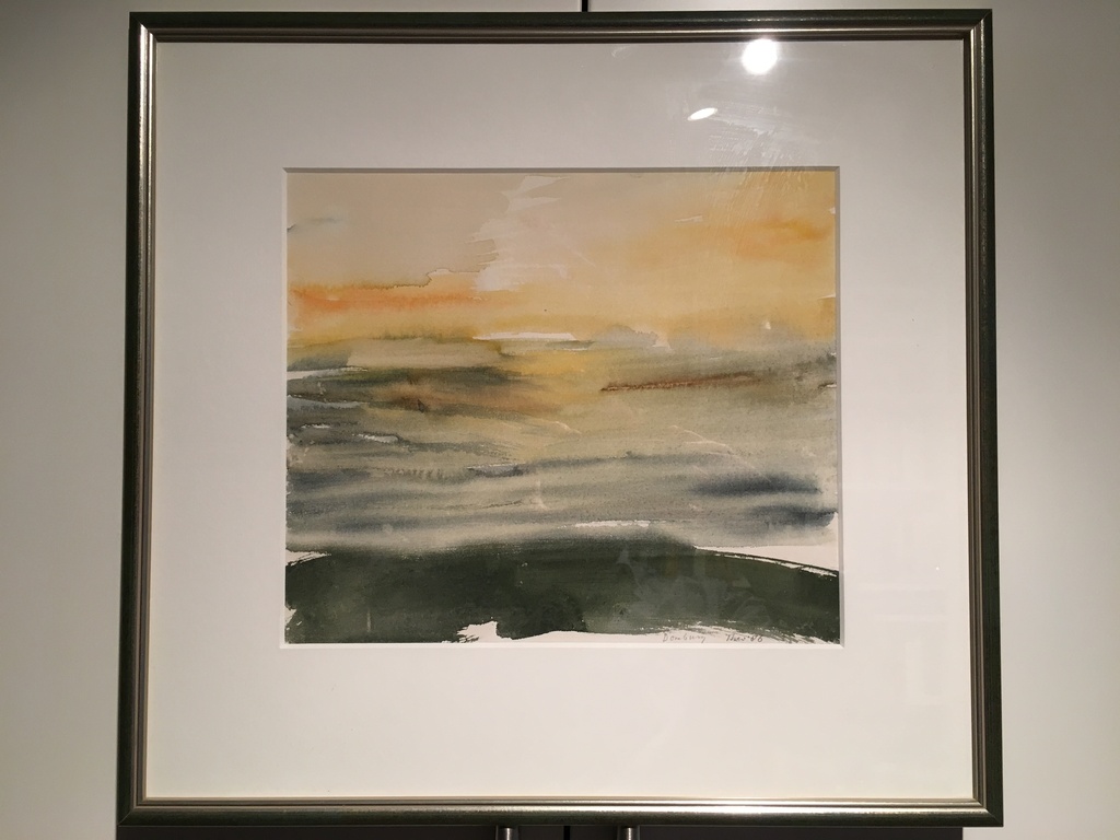 "Domburg", acquarel 45x41 cm, vroeg (1986) en bijzonder werk kopen? Bied vanaf 40!