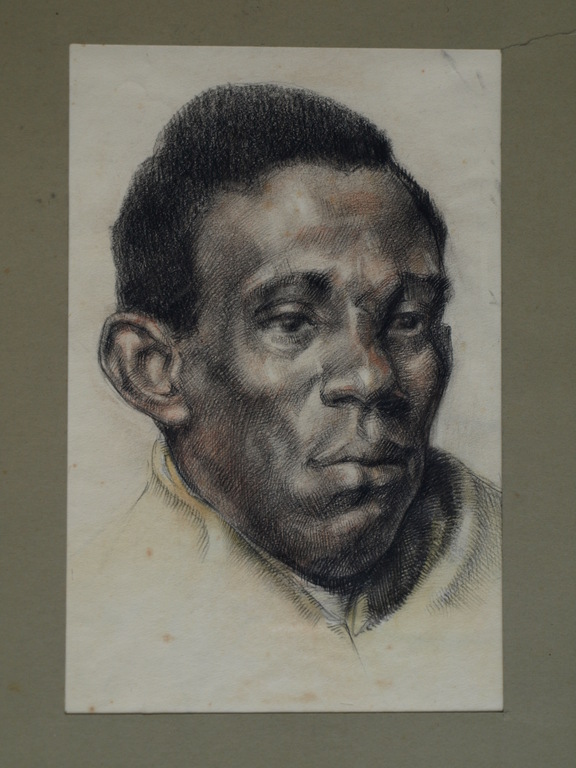 Elias Smalhout : Tekening , Portret zwarte man – ca 1920  kopen? Bied vanaf 1!