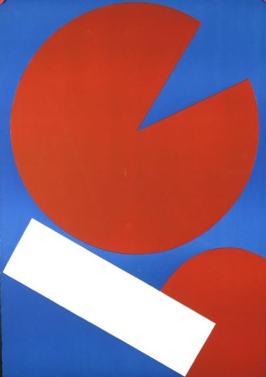 Werner Otto Leuenberger: Zeefdruk, Abstracte compositie Rood/Wit/Blauw verkocht voor € 35!