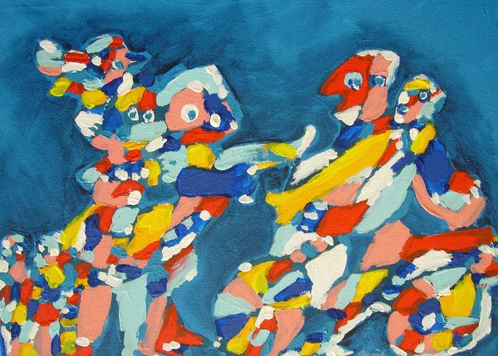 Peter Nieuwendijk, acryl op doek, MASKERADE 2, 1972 kopen? Bied vanaf 60!