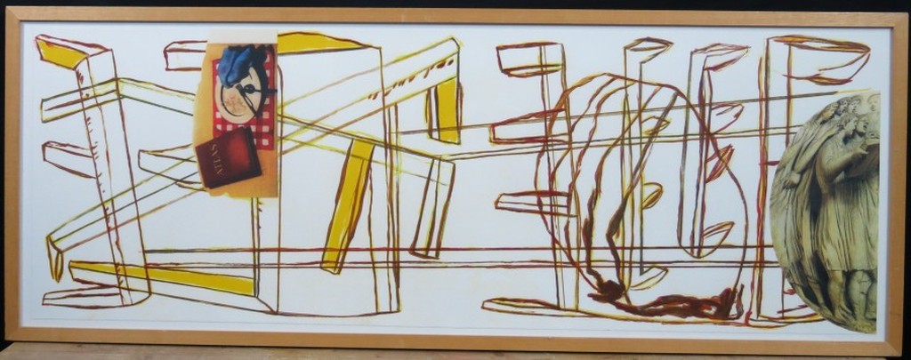 Toon Verhoef: Zeefdruk, Atlas -Ingelijst (bijzonder formaat) kopen? Bied vanaf 50!