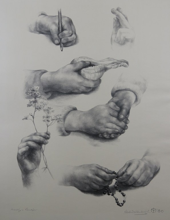 Aart van Dobbenburgh: Litho, Marthy's handjes verkocht voor € 61!