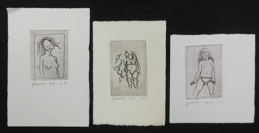 Geurt van Dijk: 3x Ets, Naakte vrouw kopen? Bied vanaf 20!