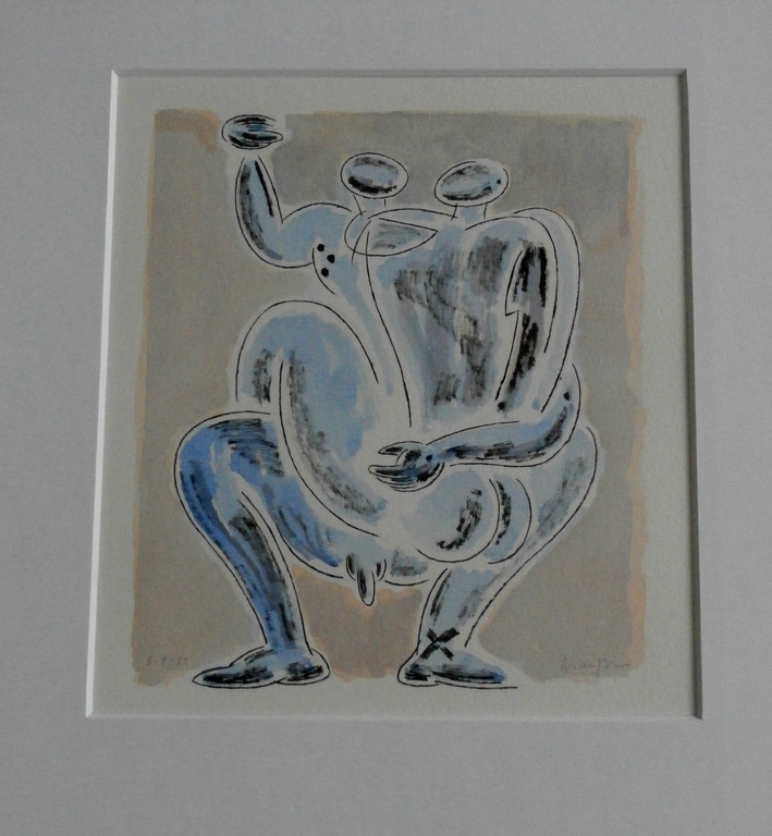 Arie van Geest - gemengde techniek - 1985 - uit de collectie van Gerard Reve verkocht voor € 50!