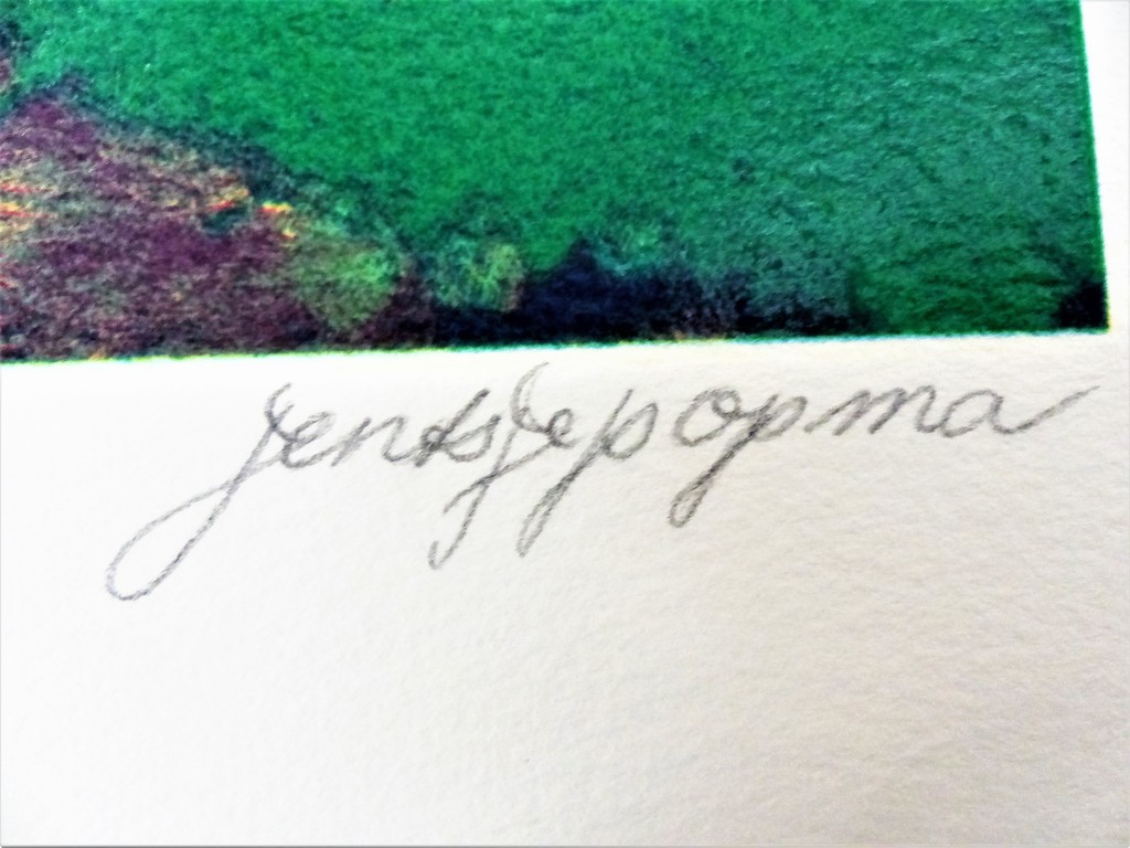 Jentsje Popma,zeefdruk op papier,Koolzaad met fluitekruid,Handgesigneerd kopen? Bied vanaf 75!
