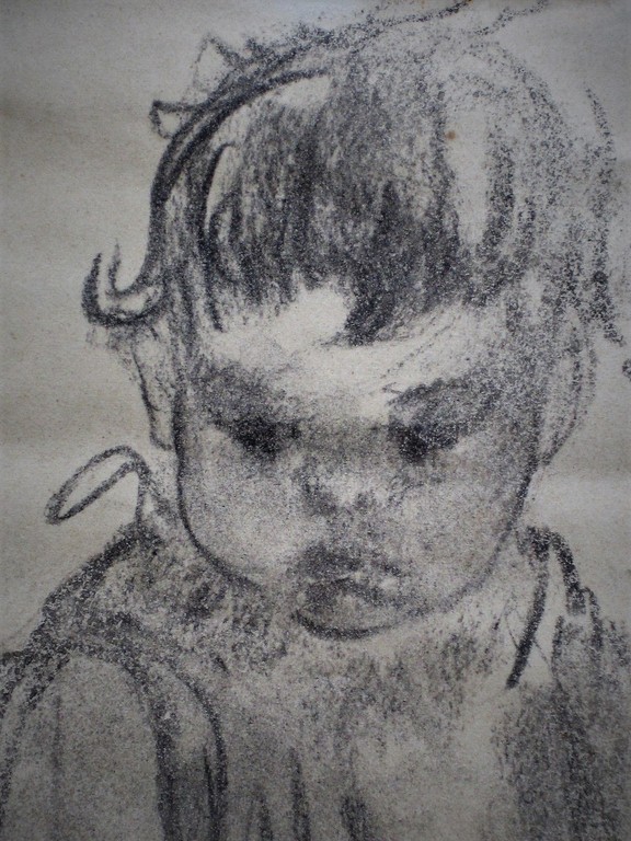 Fraai ca. 1930 gesigneerde houtskooltekening  kopen? Bied vanaf 1!