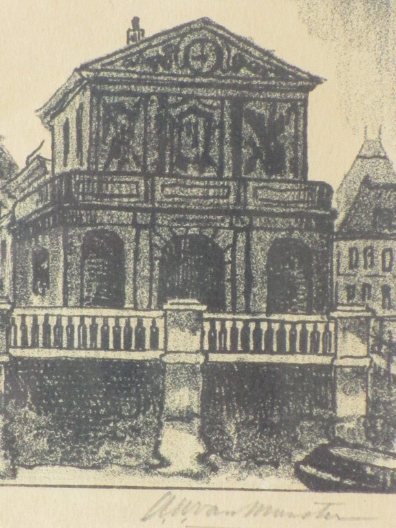 A.W. van Munster, Delftsche Poort Rotterdam, Litho kopen? Bied vanaf 20!