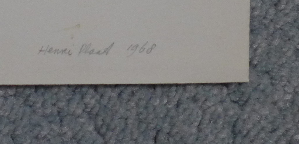 Henri Plaat, aquarel uit 1968.  kopen? Bied vanaf 250!