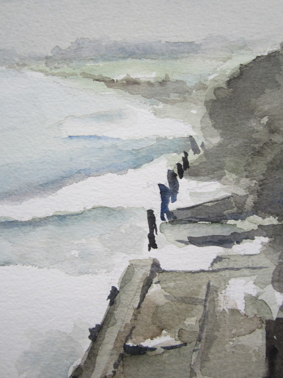 André Tigchelaar: Aquarel, winter in de polder kopen? Bied vanaf 1!