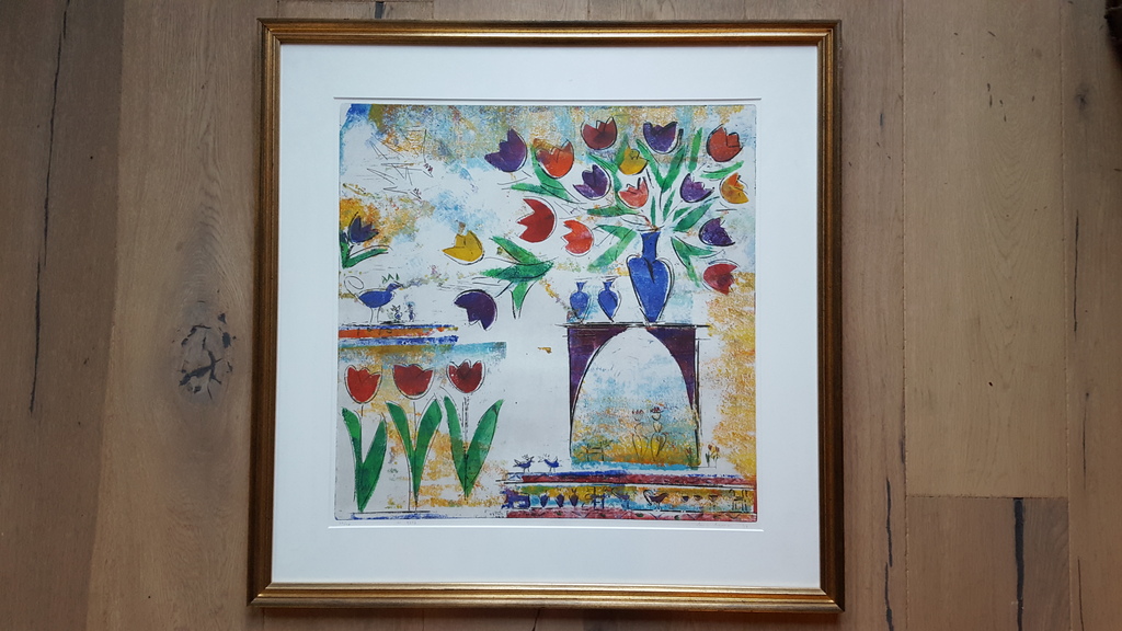 Lia van Leeuwen - kleurenets 34/40, handgesigneerd (ingelijst)  kopen? Bied vanaf 1!