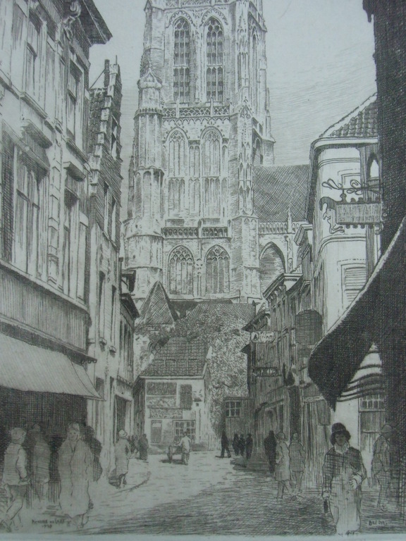 STADSBEELD BREDA MET GROTE KERK // ETS VAN HENDRIK DE LAAT vendu pour 40€ !