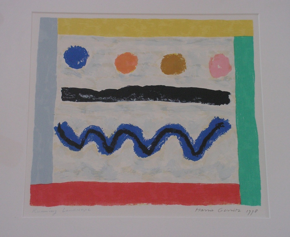 Harrie Gerritz  -  zeefdruk  -  Running landscape kopen? Bied vanaf 55!