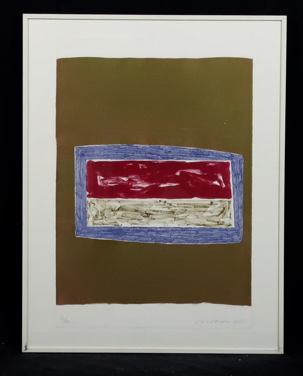 Jelis van Dolderen: Litho, Zonder titel 3 - Ingelijst kopen? Bied vanaf 20!
