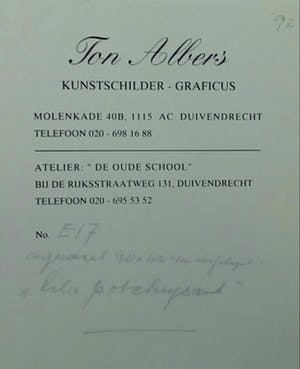 Ton Albers - Lila potchrysant - fraai ingelijste aquarel kopen? Bied vanaf 10!