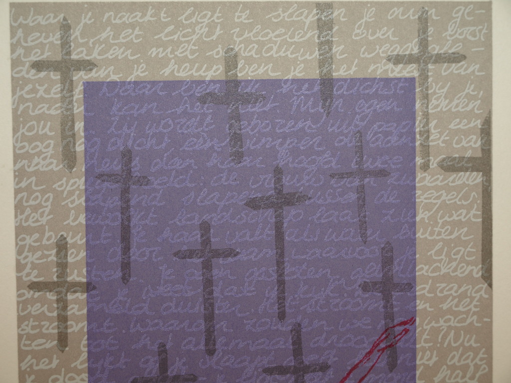 Onbekende kunstenaar – Zeefdruk – Kunstacademie MINERVA Groningen – 1994 kopen? Bied vanaf 5!