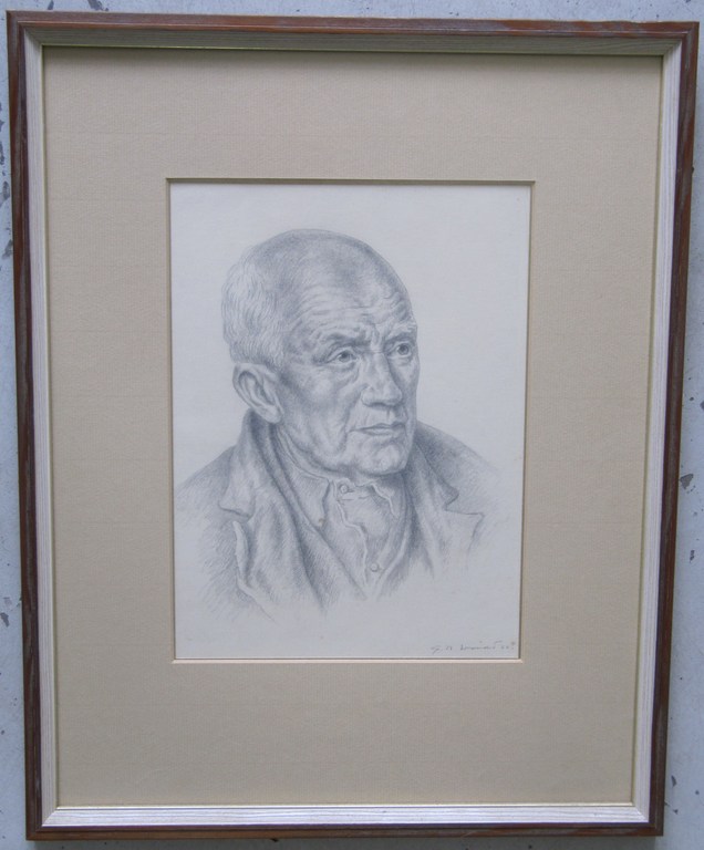 G.N. Woudt 'Portret in potlood' 1960 kopen? Bied vanaf 125!