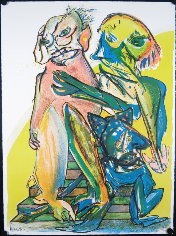 Jacqueline de Jong: Litho, Z.T. Figuren kopen? Bied vanaf 20!