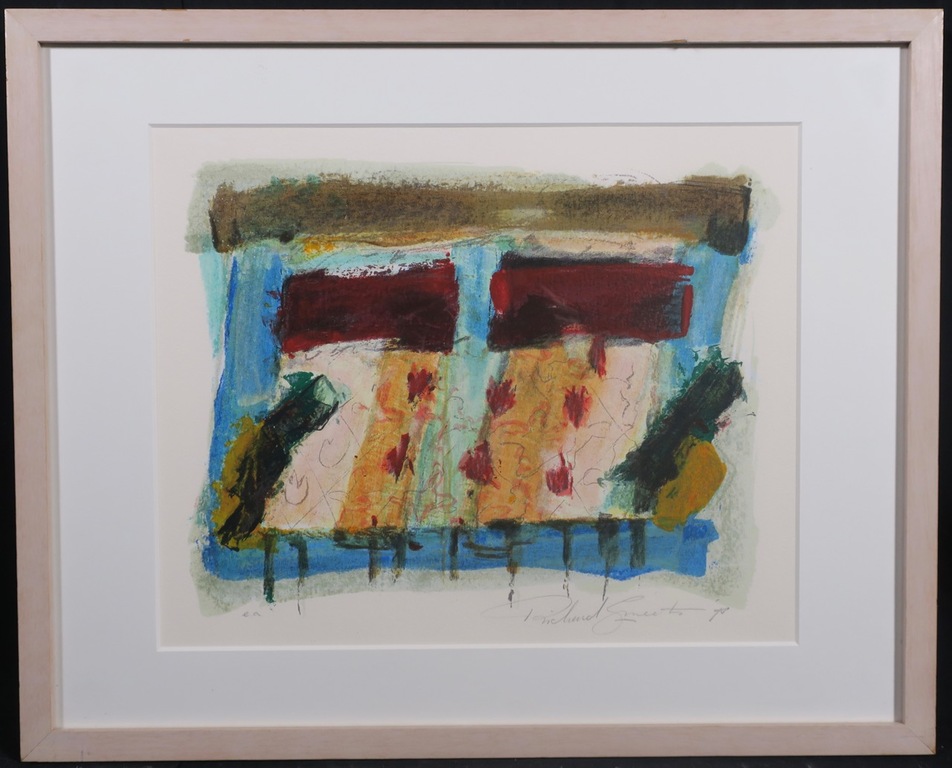 Richard Smeets: Zeefdruk, Over wonen - Ingelijst verkocht voor € 35!