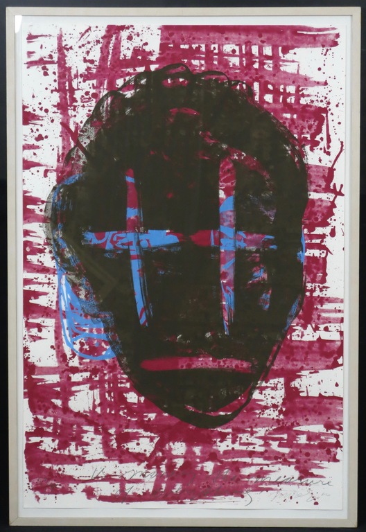 Michael Tedja: Litho, Is money the measurement of everything - Ingelijst (Groot) verkocht voor € 150!