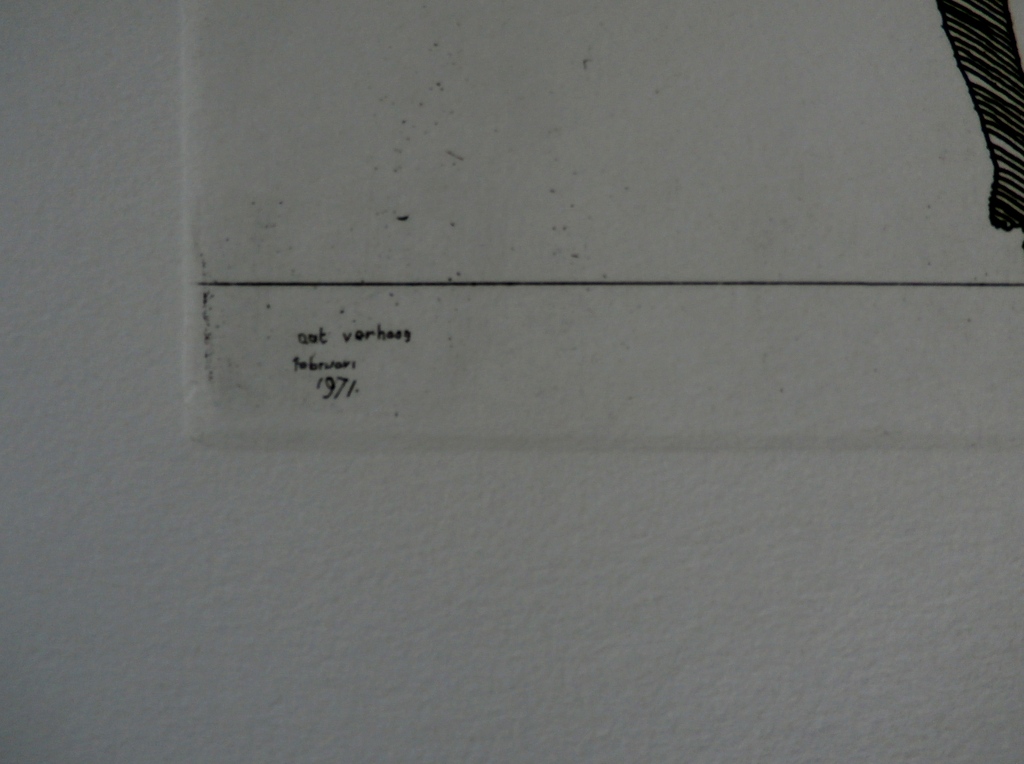 Aat Verhoog - ets: dame op paard - gesigneerd - 1971 kopen? Bied vanaf 50!