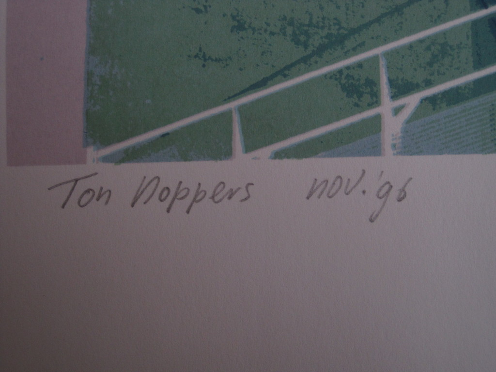 Mooie gesigneerde Zeefdruk "Amsterdam Johan Cruyff Arena" Ton Noppers (1951-)  kopen? Bied vanaf 1!