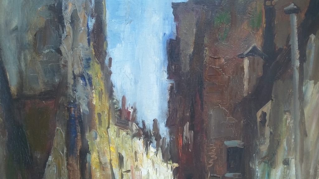 Jan Korthals (1916-1972) - Stadsgezicht - Olieverf op doek - gesigneerd kopen? Bied vanaf 275!