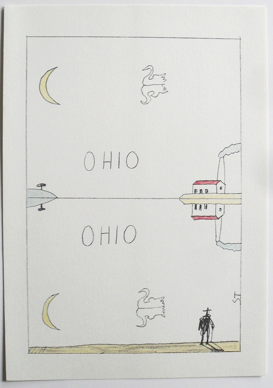 Saul Steinberg - All except you/ OHIO - litho uit 1983 - monogram in druk kopen? Bied vanaf 25!