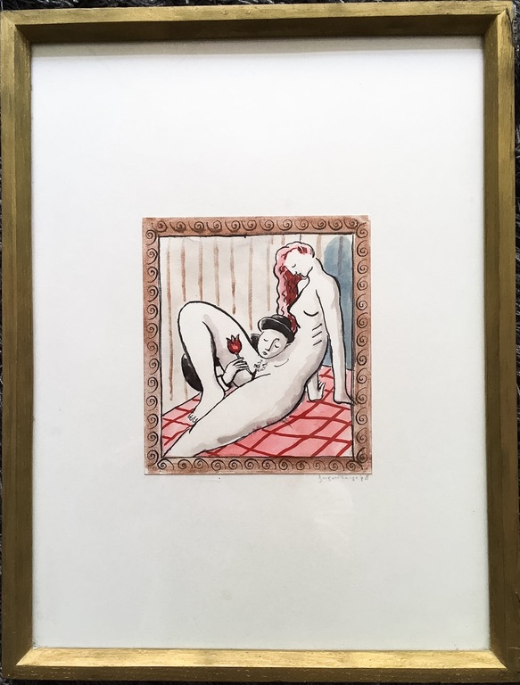 Jacque Tange, aquarel, La source kopen? Bied vanaf 250!