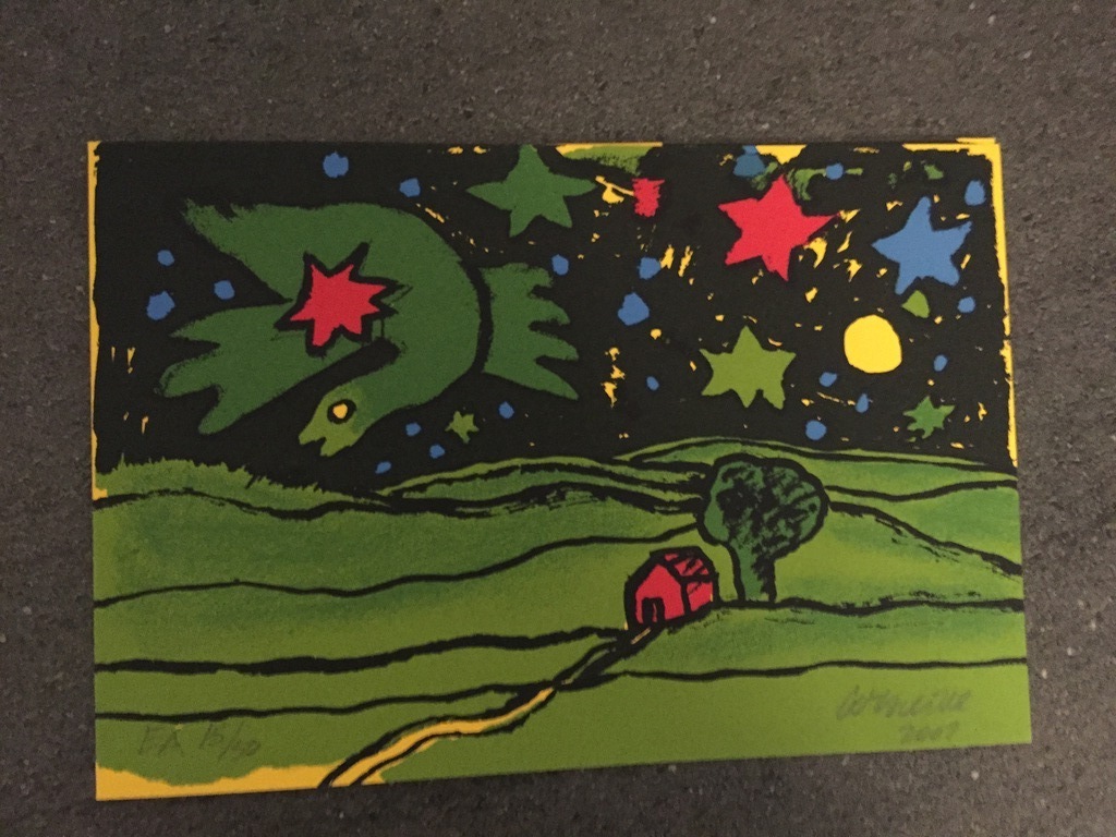 CORNEILLE EA zeefdruk/Litho Kerst kaart 2001 kopen? Bied vanaf 1!