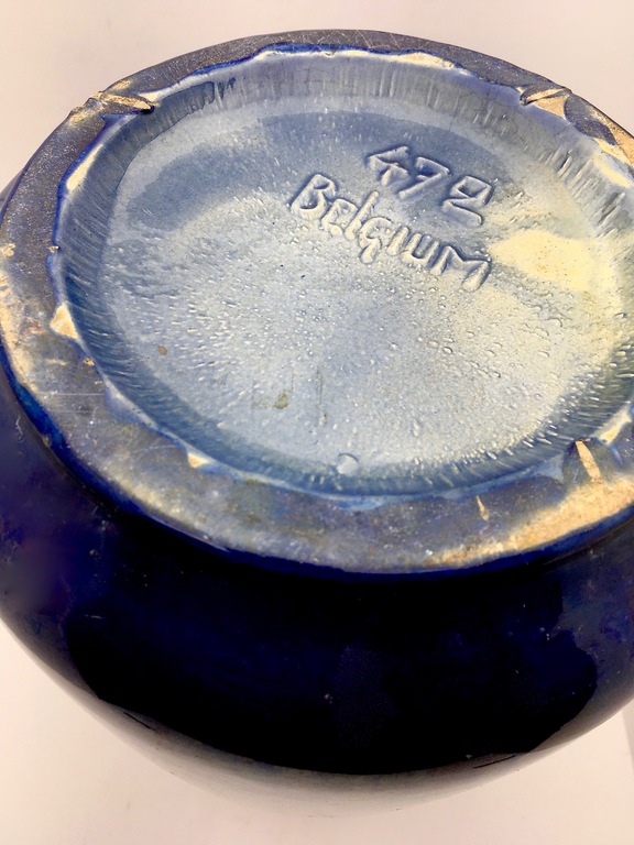 Ongespecificeerd - Faience de Thulin - Grote polychrome art deco vaas met iriserend druipglazuur kopen? Bied vanaf 45!