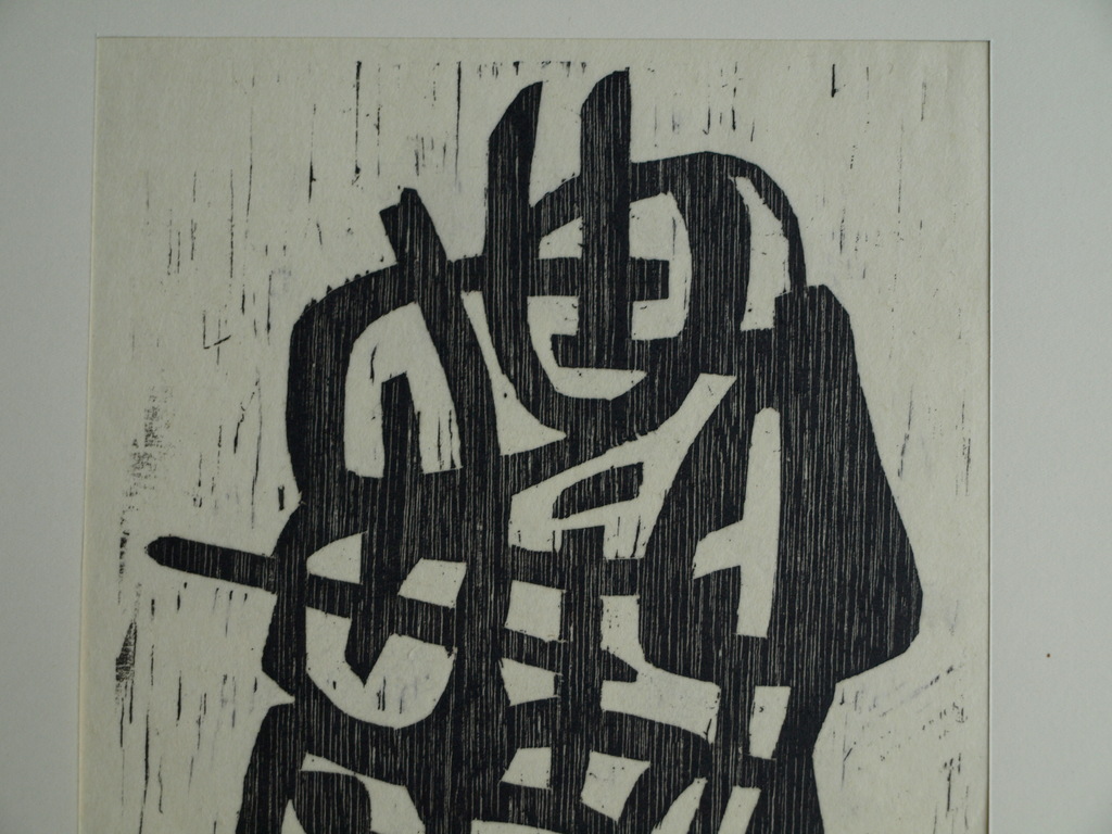 Frits Vanèn :  Houtsnede – Violiste – 1961 – oplage 15 ex. kopen? Bied vanaf 1!